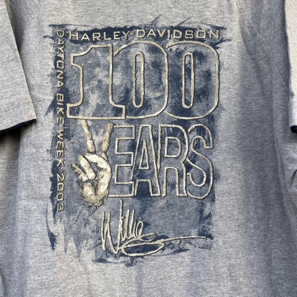 Harley Davidson Vintage Y2K 100 Years Daytona Bike Week 2003‎ T Shirt Men's XL